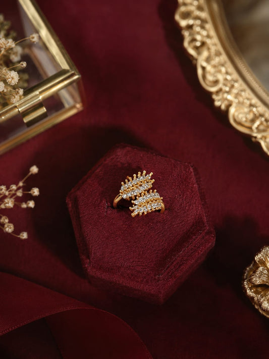 Golden fern ring
