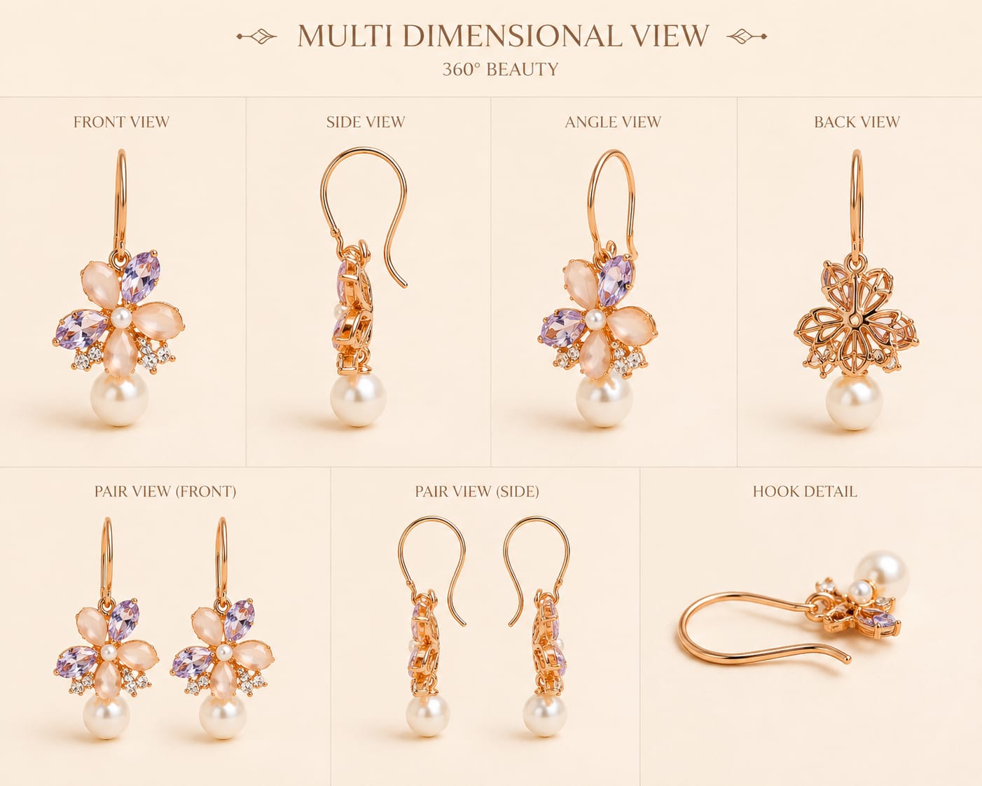 pearl blossom earrings