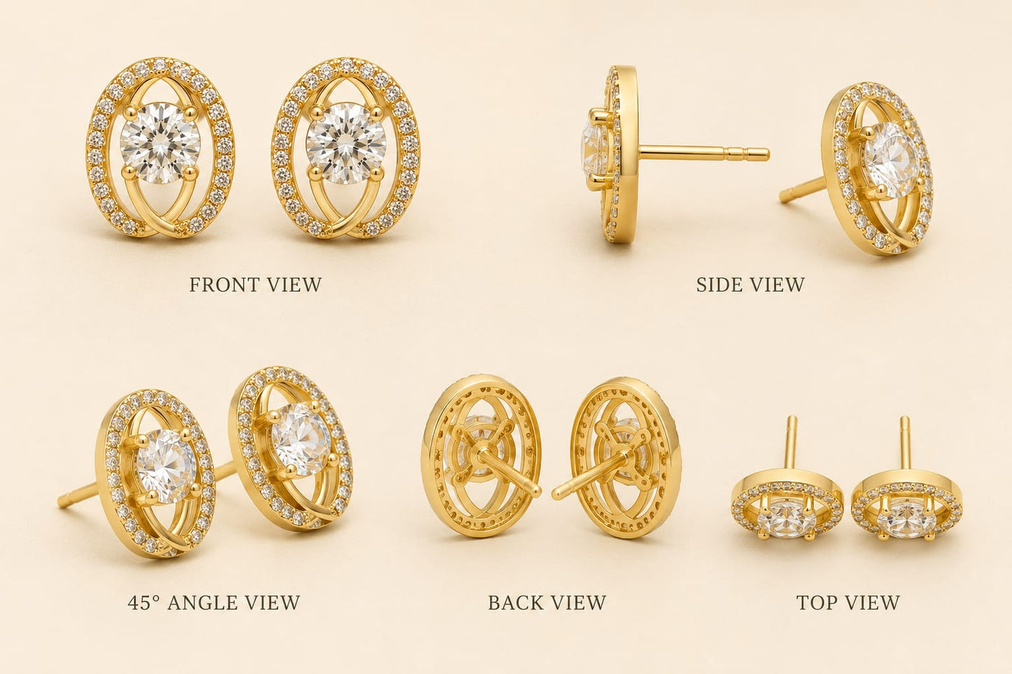 Pearl halo studs