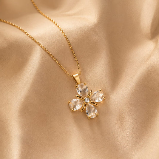 snowflake charm pendant necklace