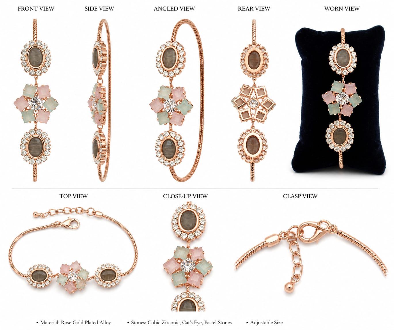 Elegant pastel bracelet