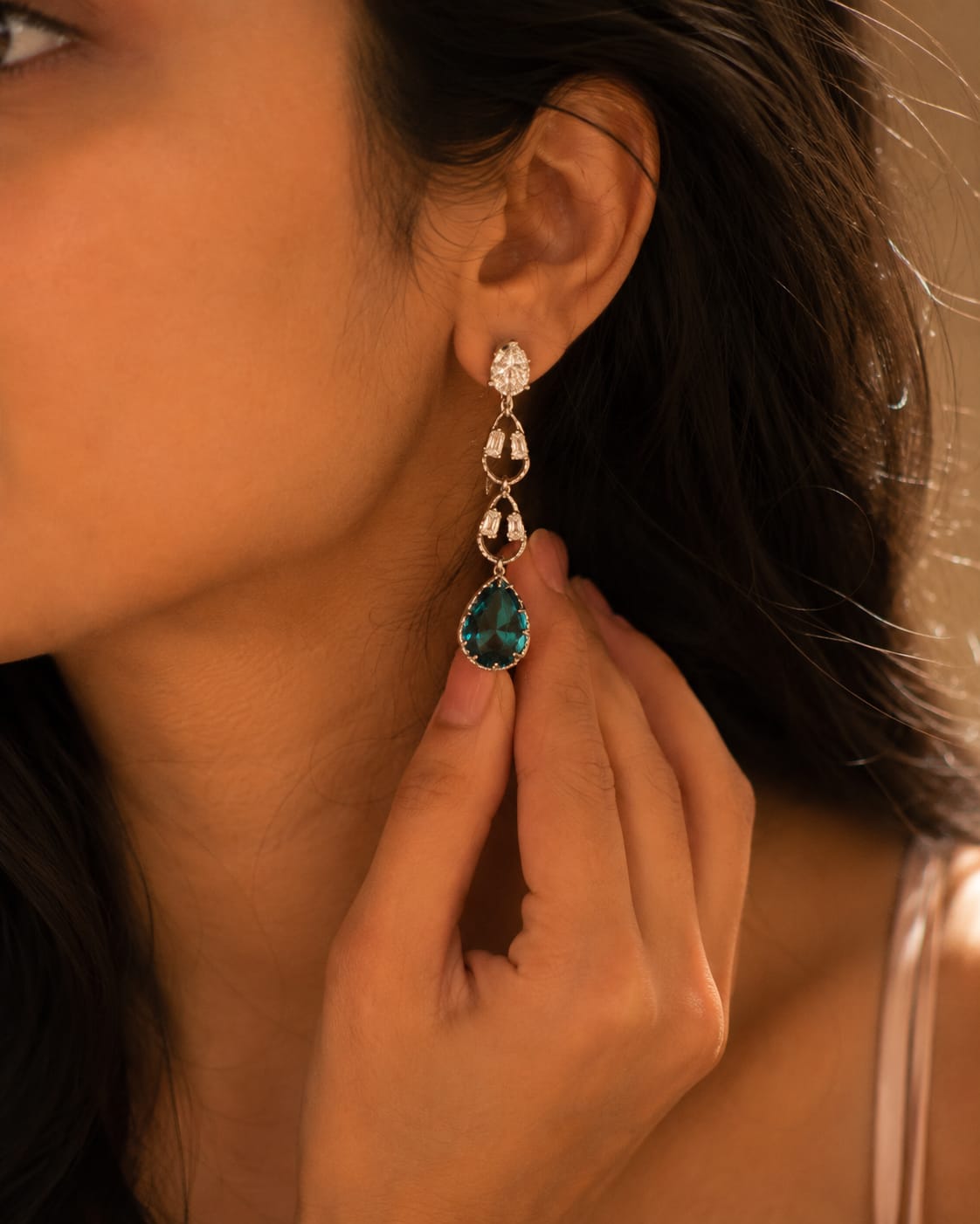 Ocean eyes drops earrings