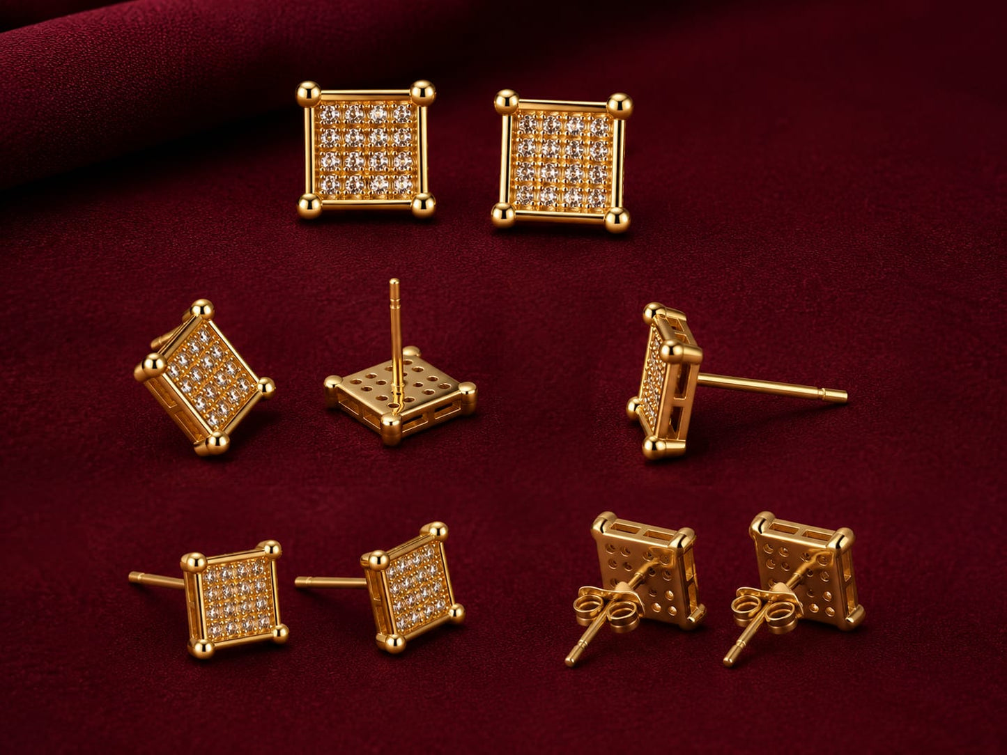 Golden galaxy studs