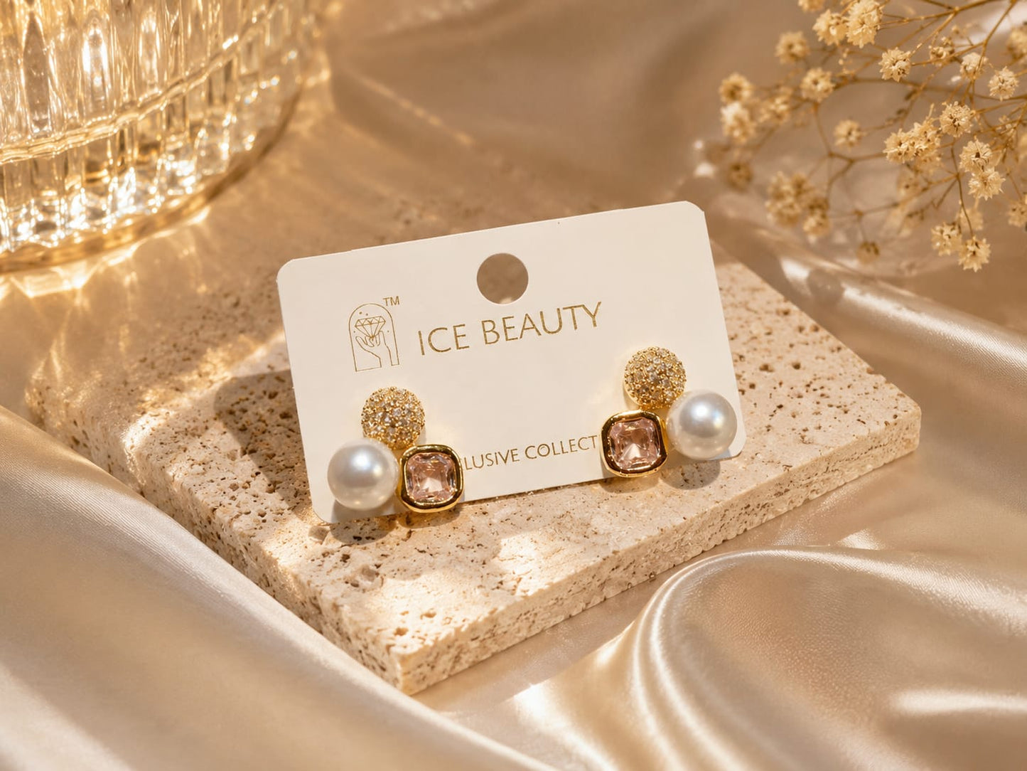 Golden globe earrings