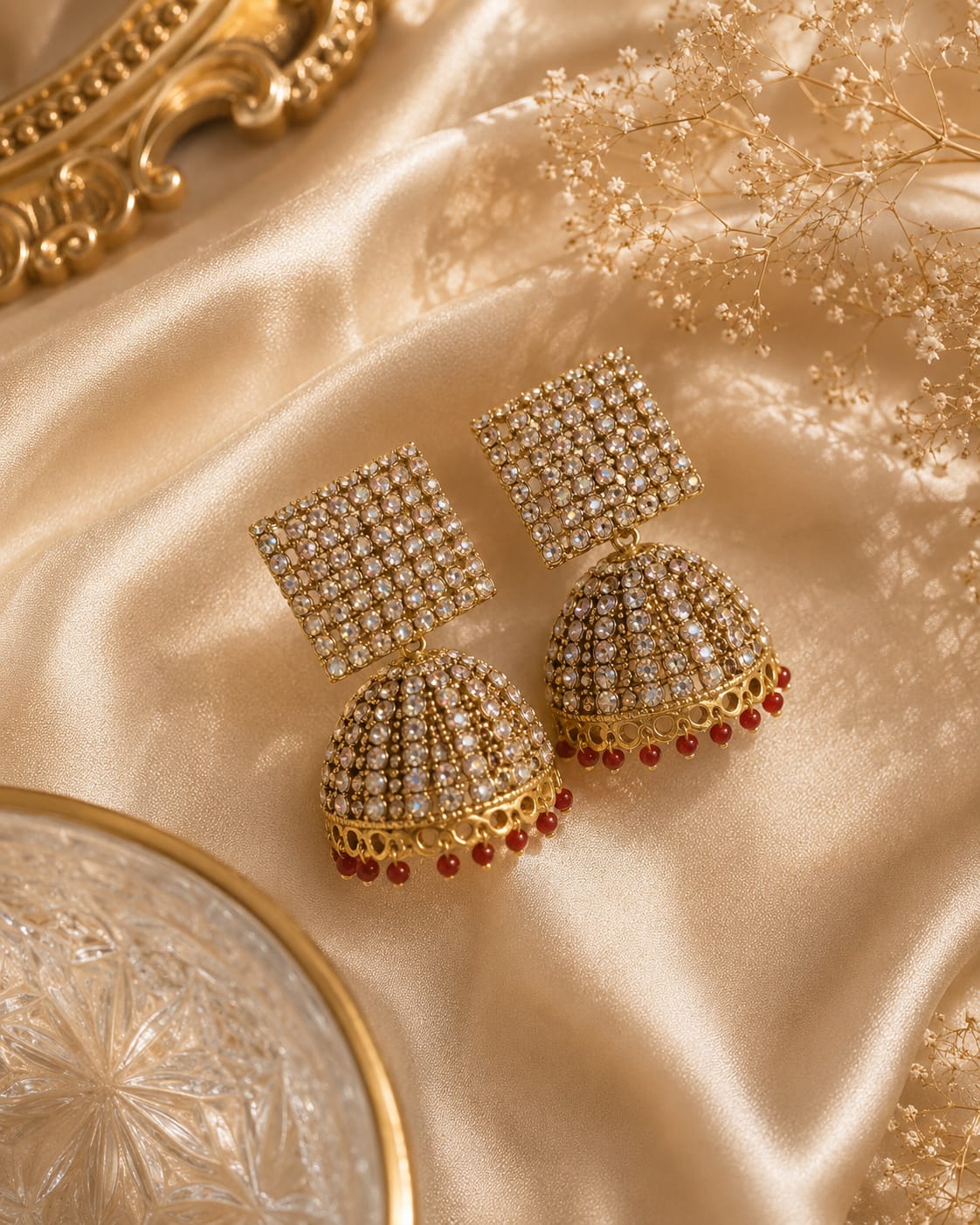 Big red royal jhumka