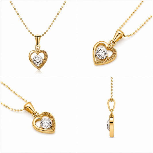 Heart crystal pendant