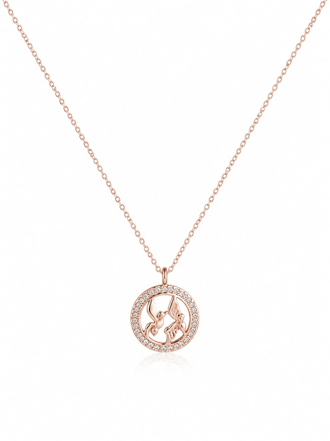 Bird circle pendant