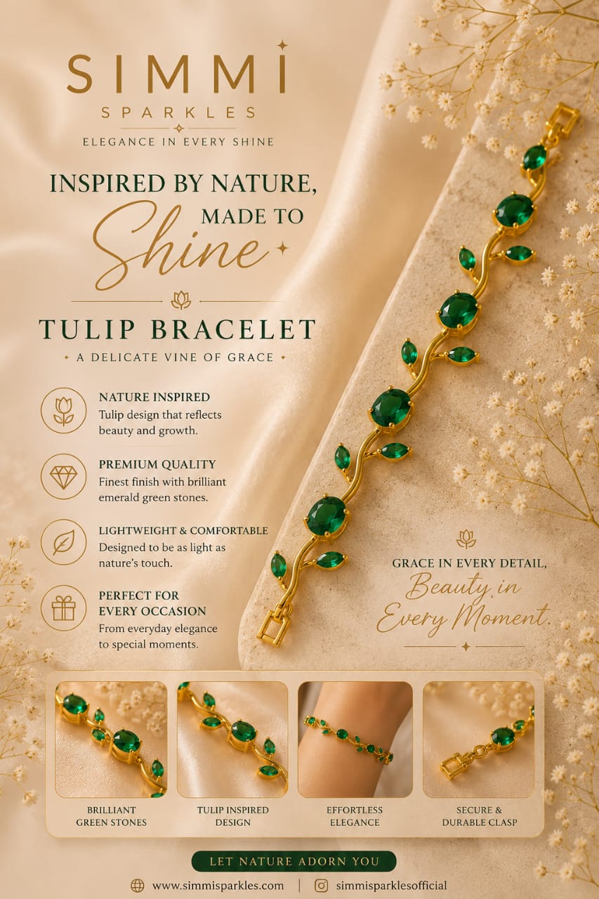 Green tulip bracelet