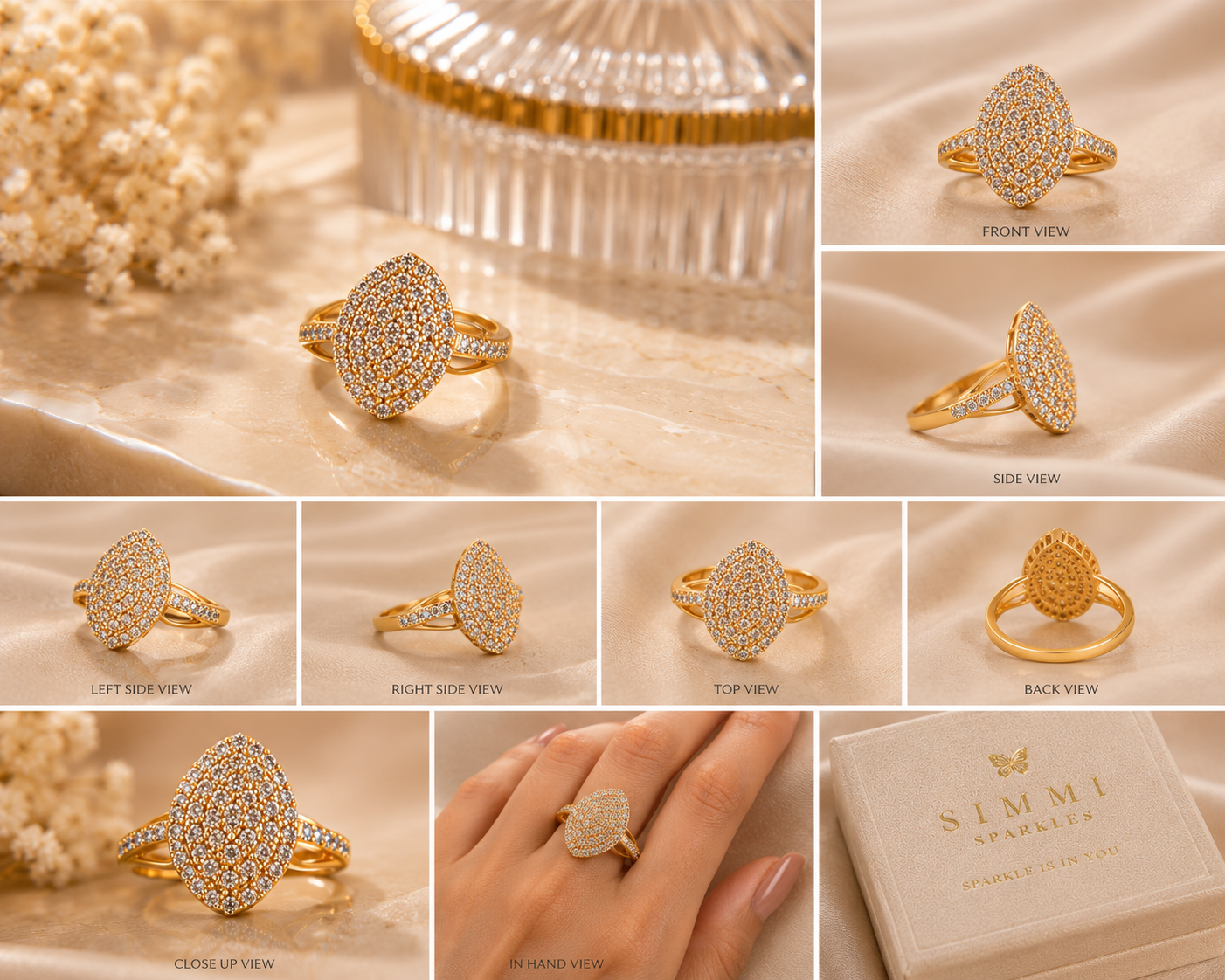 Golden globe ring