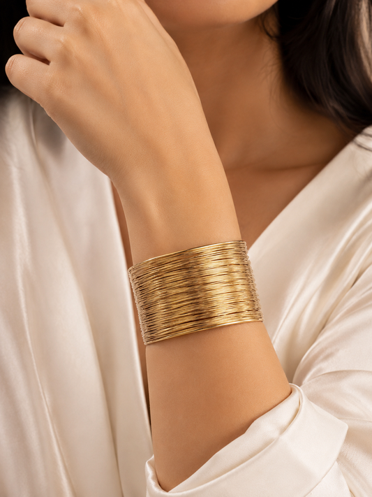 Luxe layered cuff bracelet