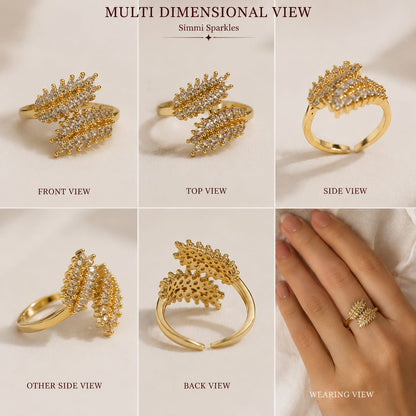 Golden fern ring