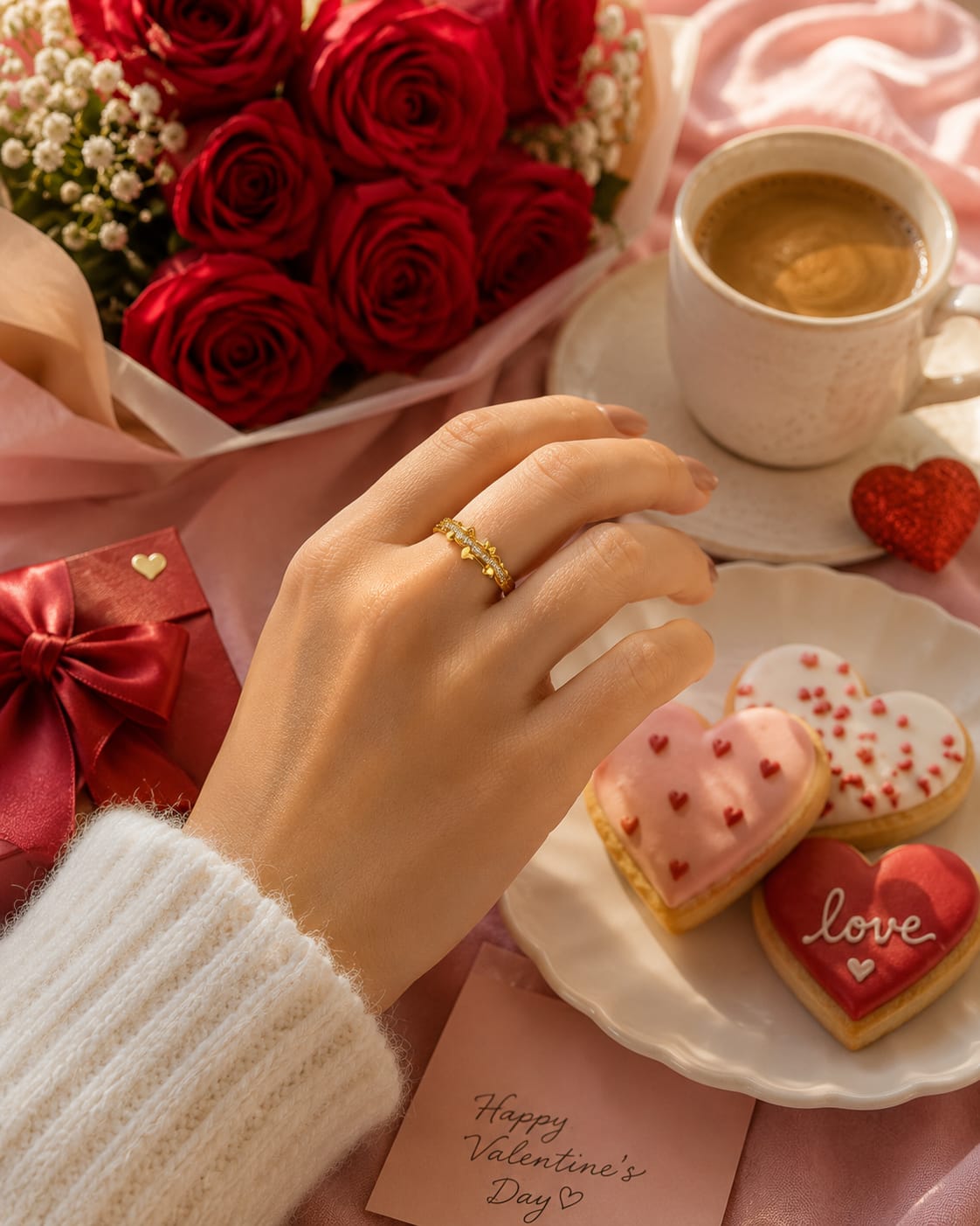Tiny hearts ring