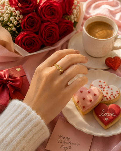 Tiny hearts ring