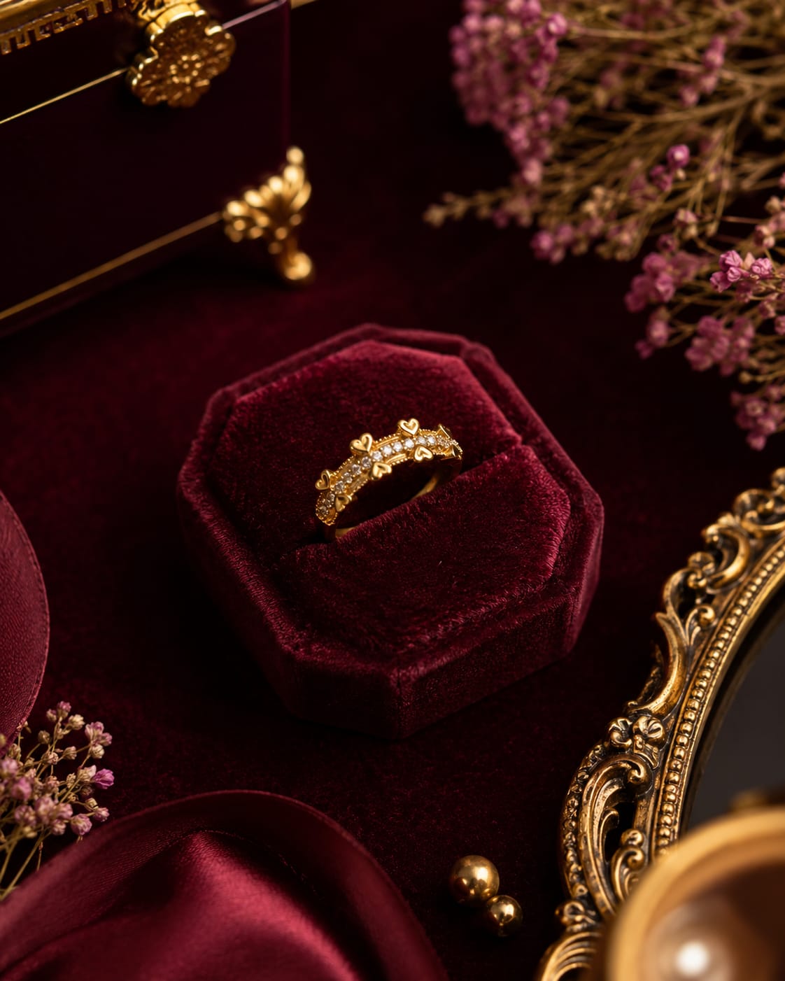 Tiny hearts ring