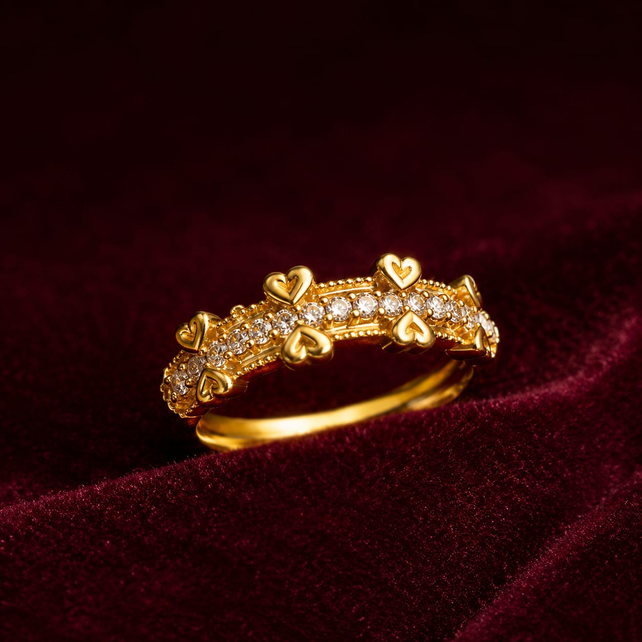 Tiny hearts ring