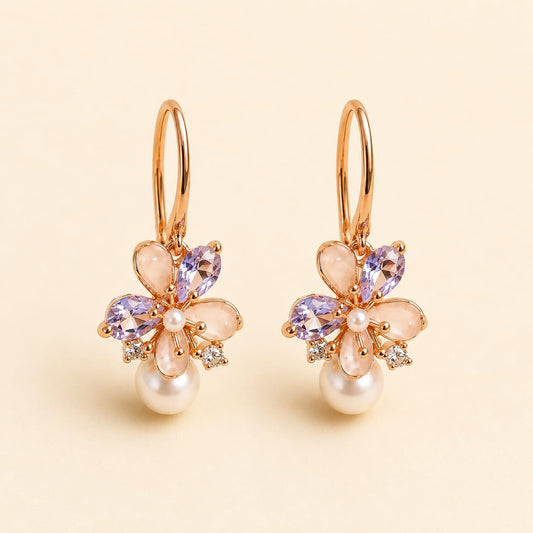 pearl blossom earrings