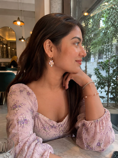 pearl blossom earrings