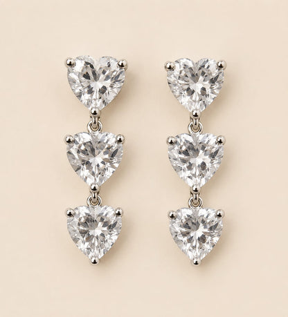 Crystal heart earrings
