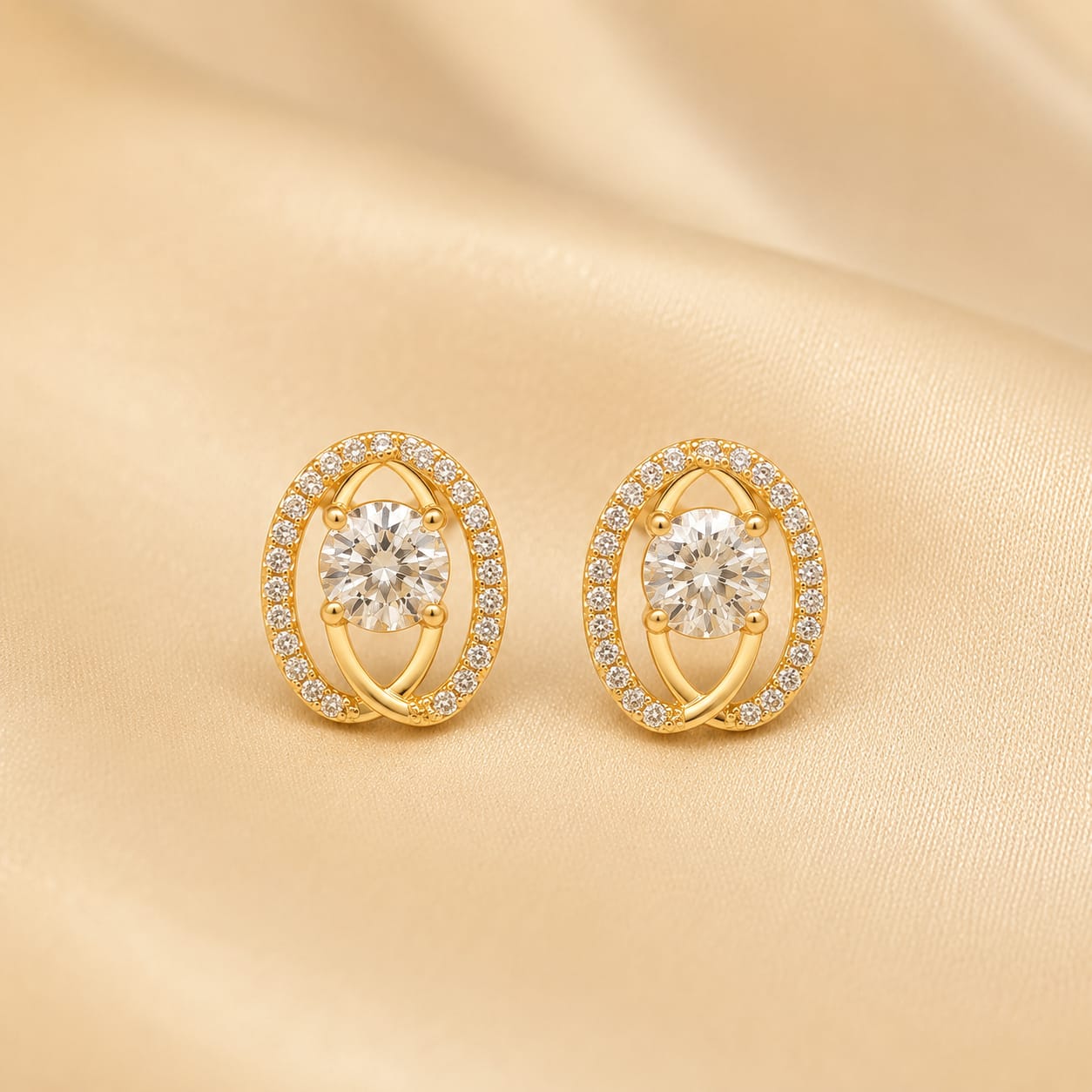Pearl halo studs