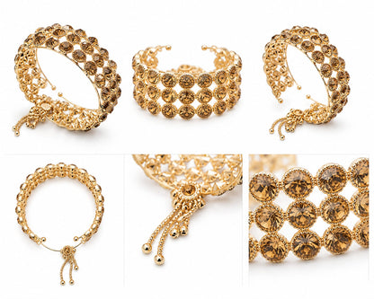 Golden stone bracelet