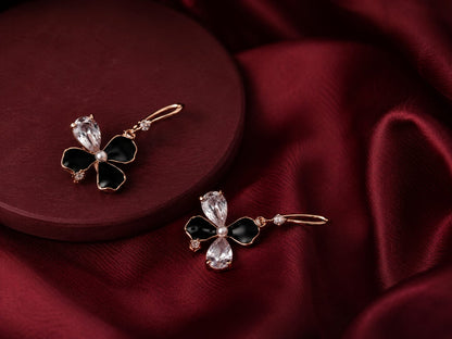 black bow earrings