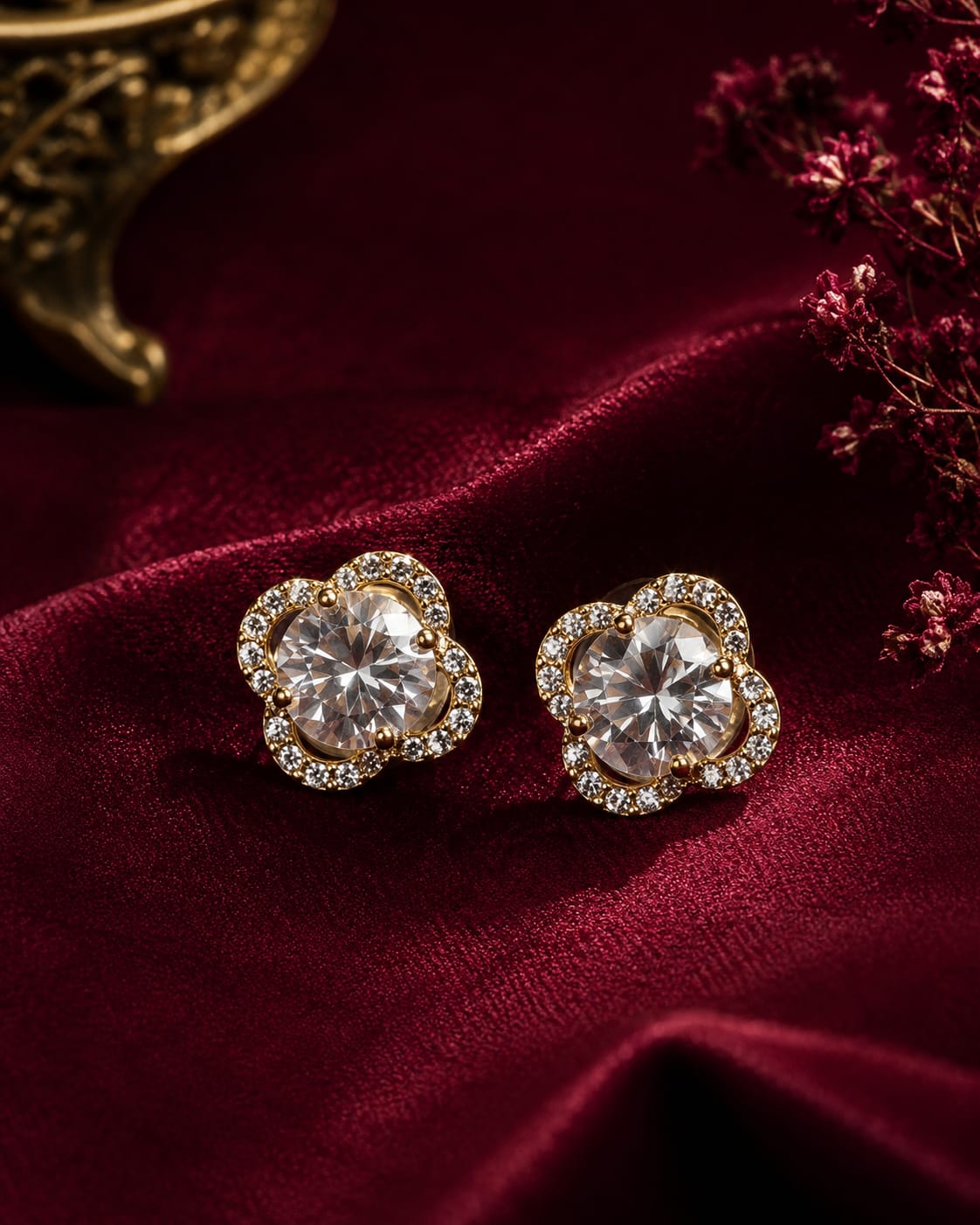 Diamond bloom studs