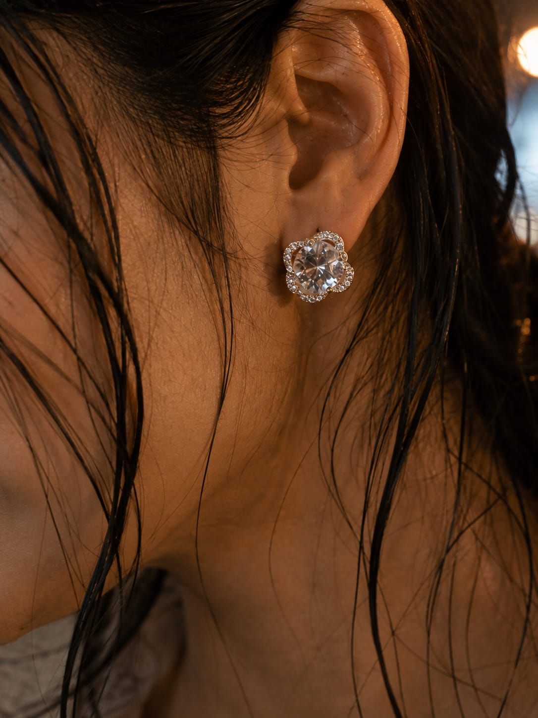 Diamond bloom studs