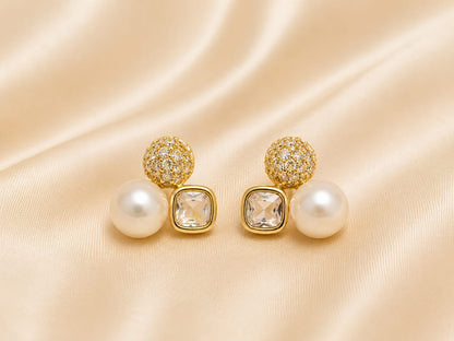 Golden globe earrings