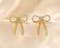 Golden bow earrings
