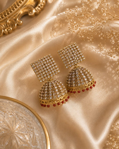 Big red royal jhumka