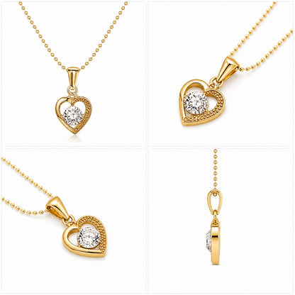 Heart crystal pendant