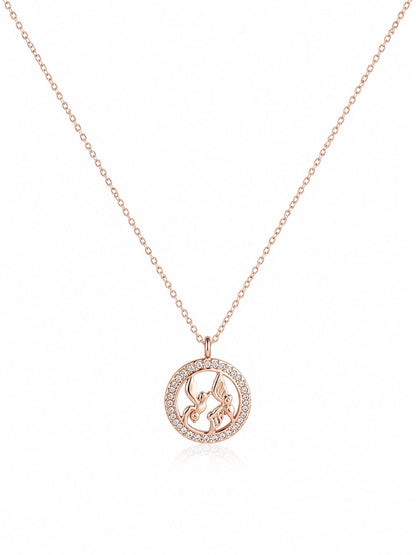 Bird circle pendant