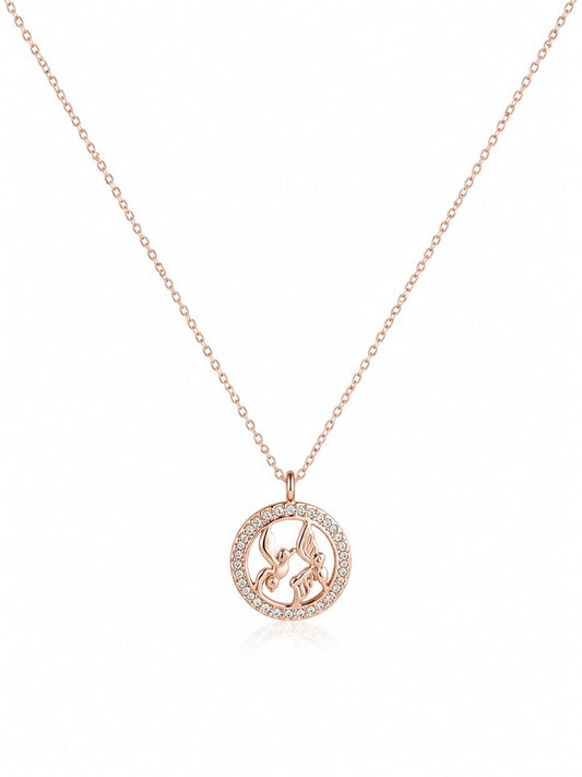 Bird circle pendant