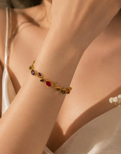 Rainbow tulip bracelet