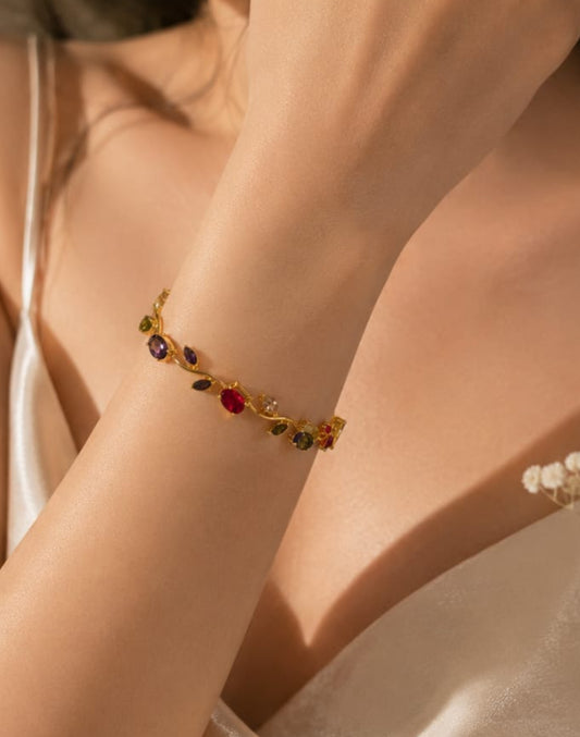 Rainbow tulip bracelet