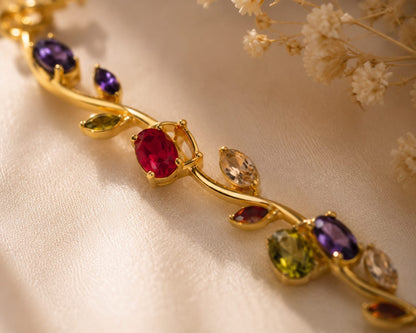Rainbow tulip bracelet
