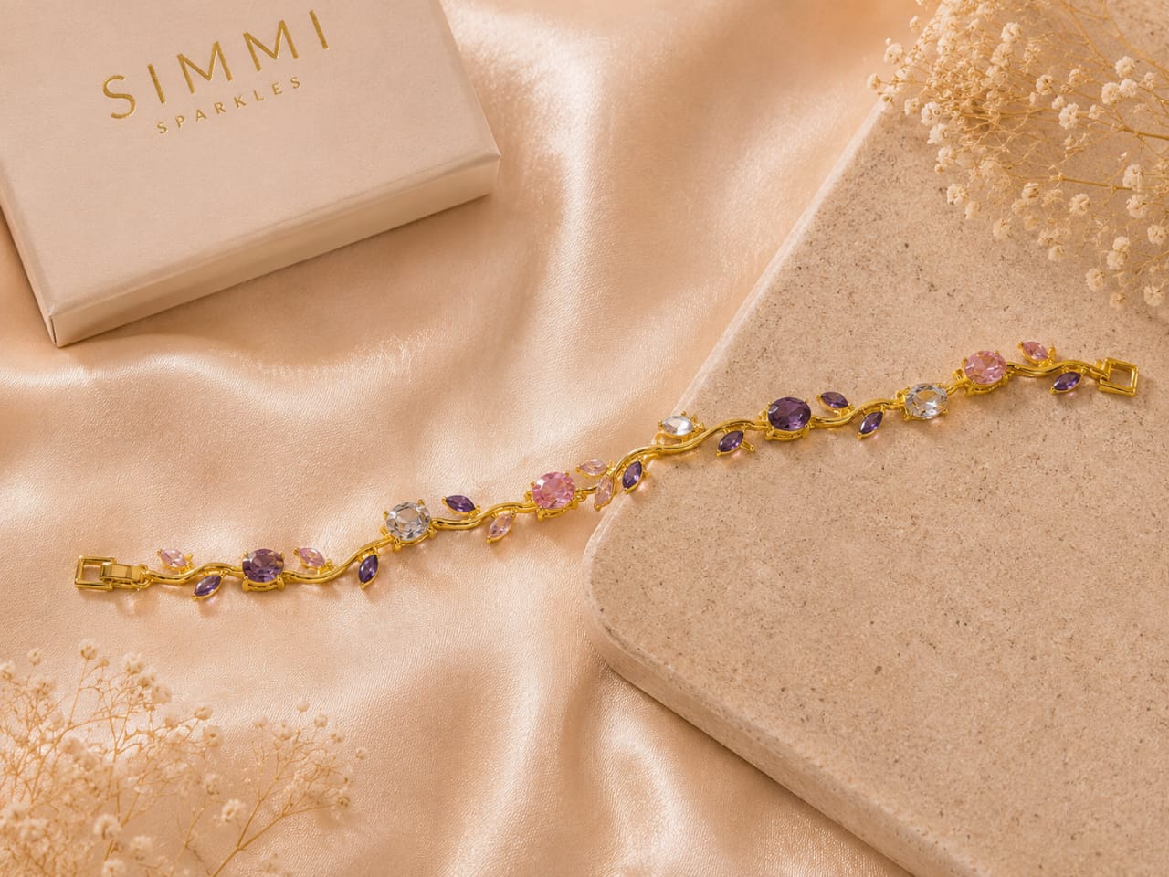 Pastel bloom tulip bracelet