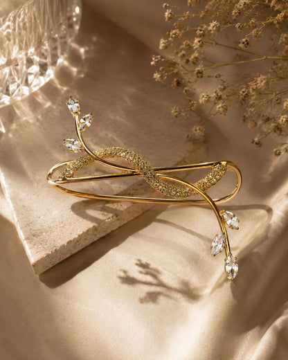 Golden Vine palm cuff