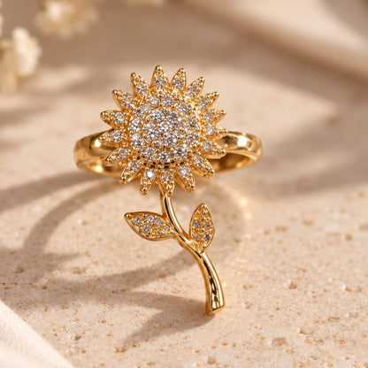 Sunflower revolving ring