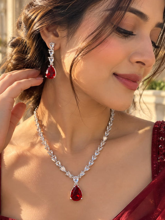Crimson teardrop Ruby AD Set