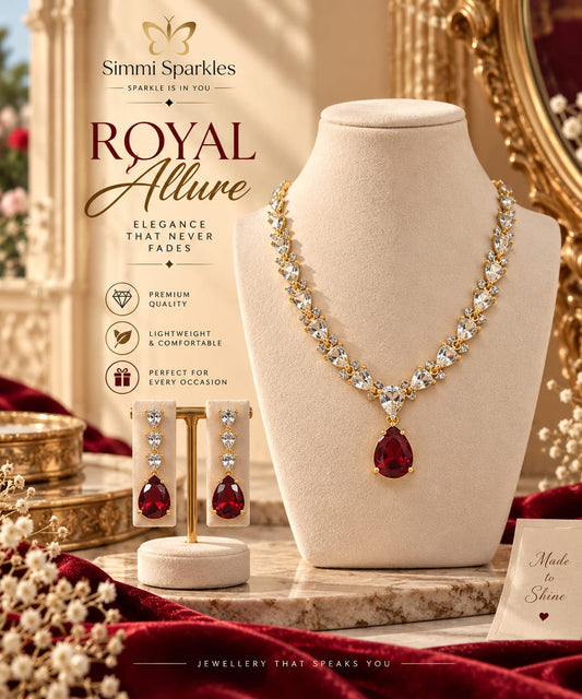 Ruby Golden chain Elegance AD Set