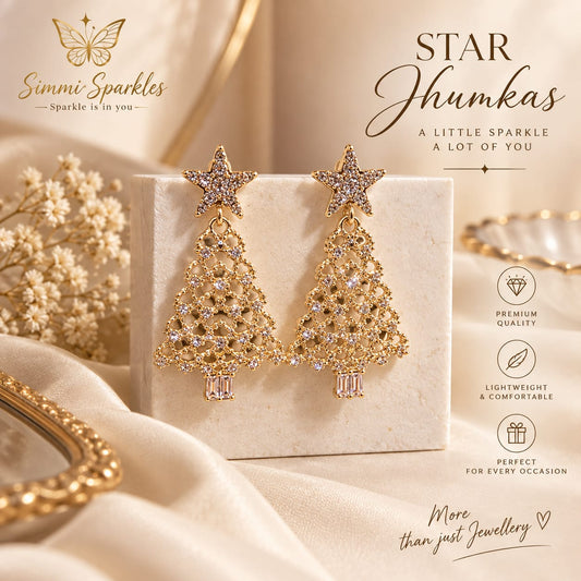 Star Tree earrings set