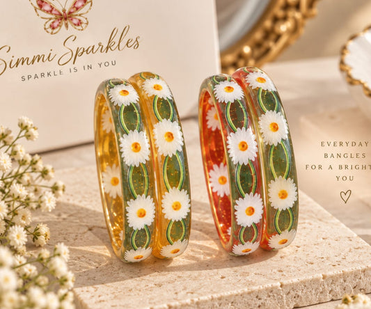 Daisy Bloom Enamel Bangles