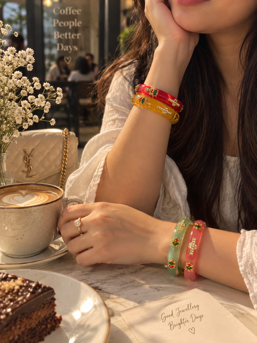 Royal Floral Enamel Bangles