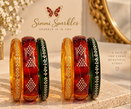 Royal trio Enamel bangles