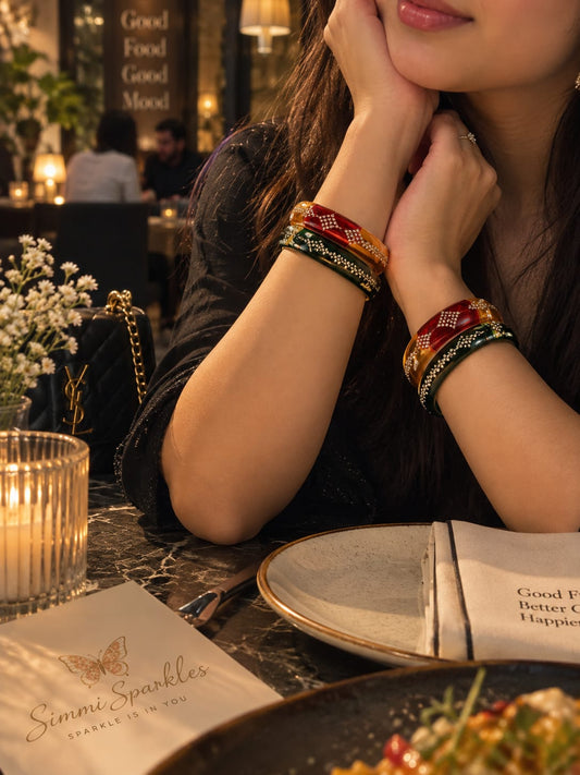 Royal trio Enamel bangles