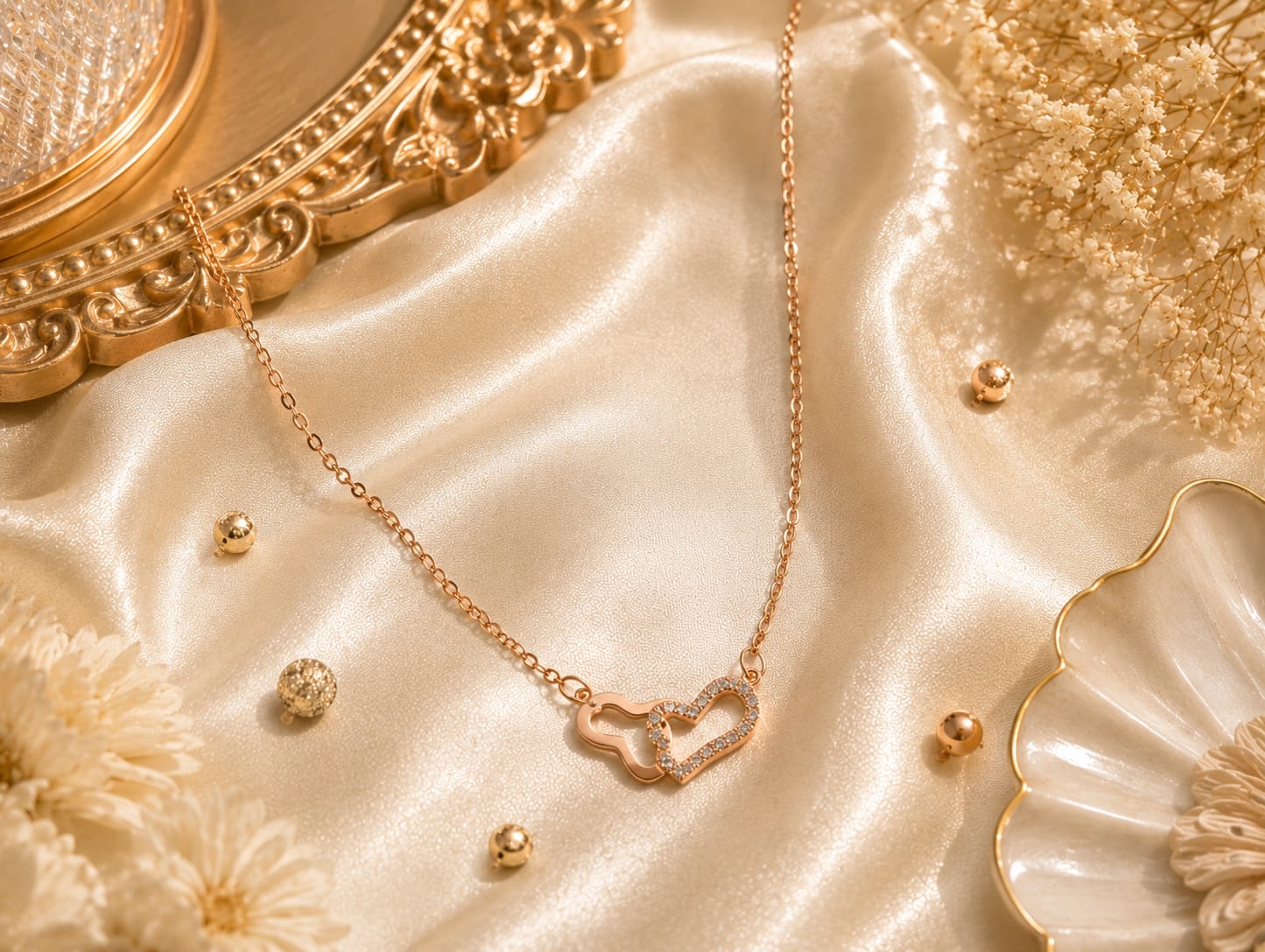 Joint heart pendant necklace