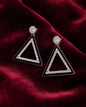 Midnight triangle earrings