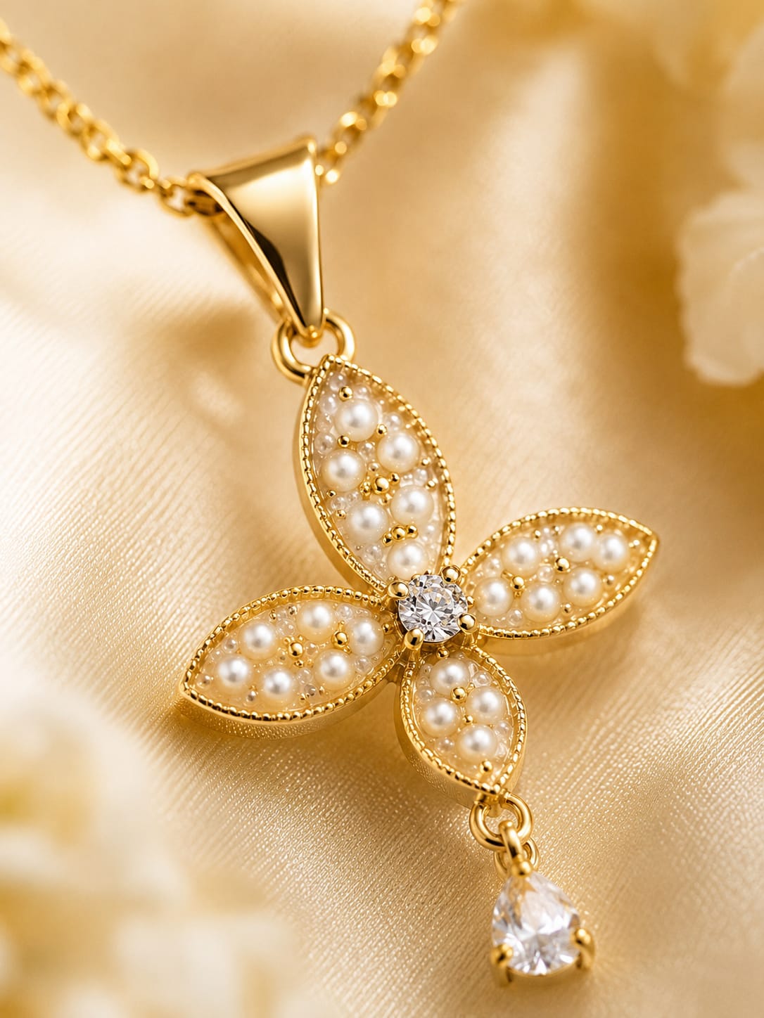 Pearl blossom necklace