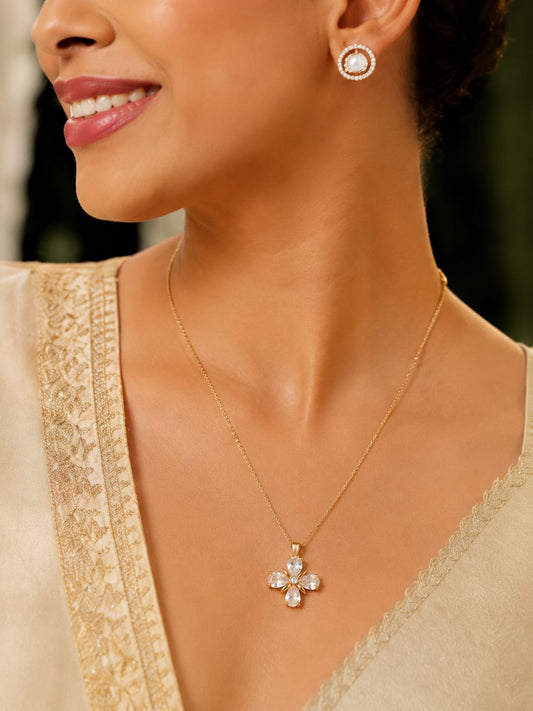 snowflake charm pendant necklace
